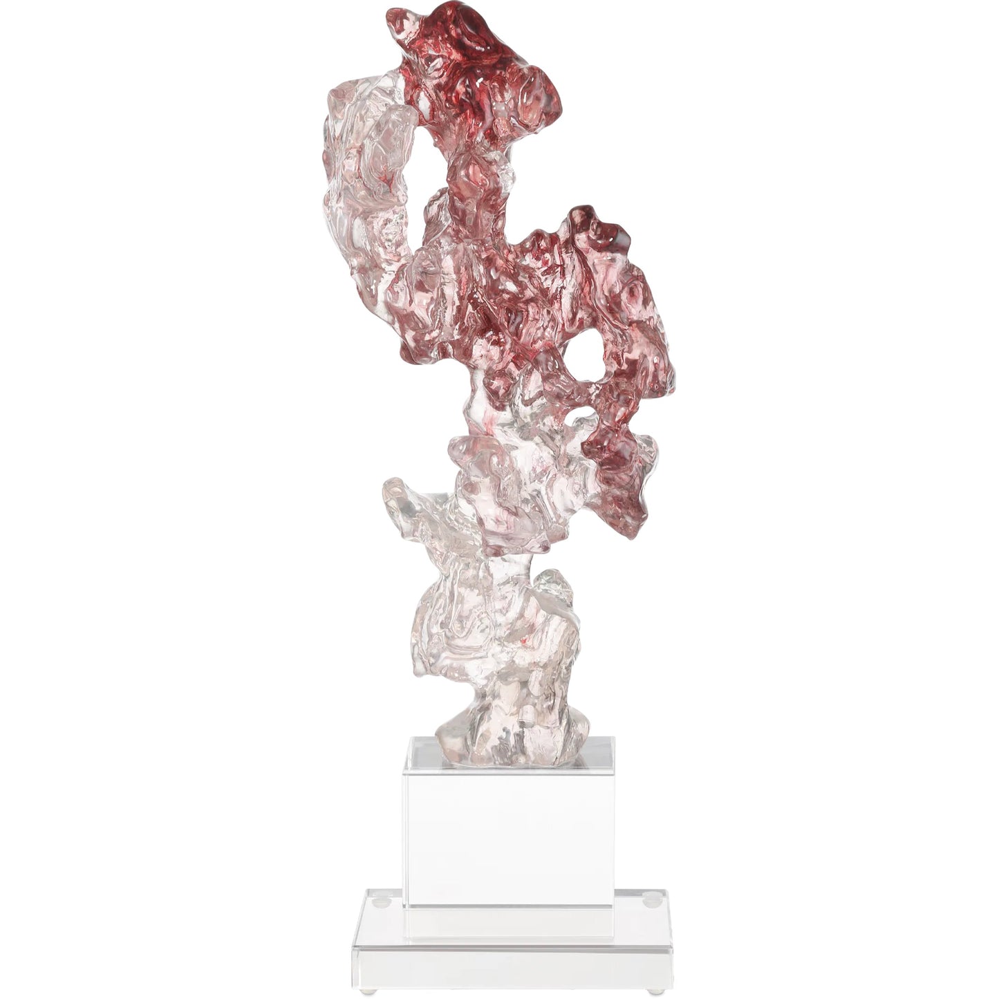 008 SI-2524303 | Additional Silo | Faux Rock Crystal Sculpture by Currey and Company in purple pink, clear. Made from composite, optic crystal in a modern style.