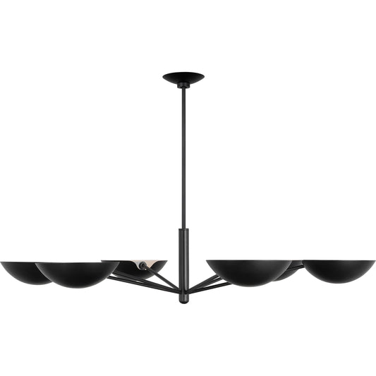 Nevel Extra Large Chandelier by Visual Comfort & Co. in aged iron. Made from steel in a unique style.