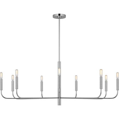 Brianna Wide Chandelier by Visual Comfort & Co.. Made from steel in a modern style.