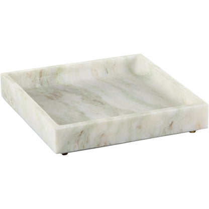 Bilbao Onyx Square Tray by Currey and Company in natural. Made from aravali onyx in a modern style.