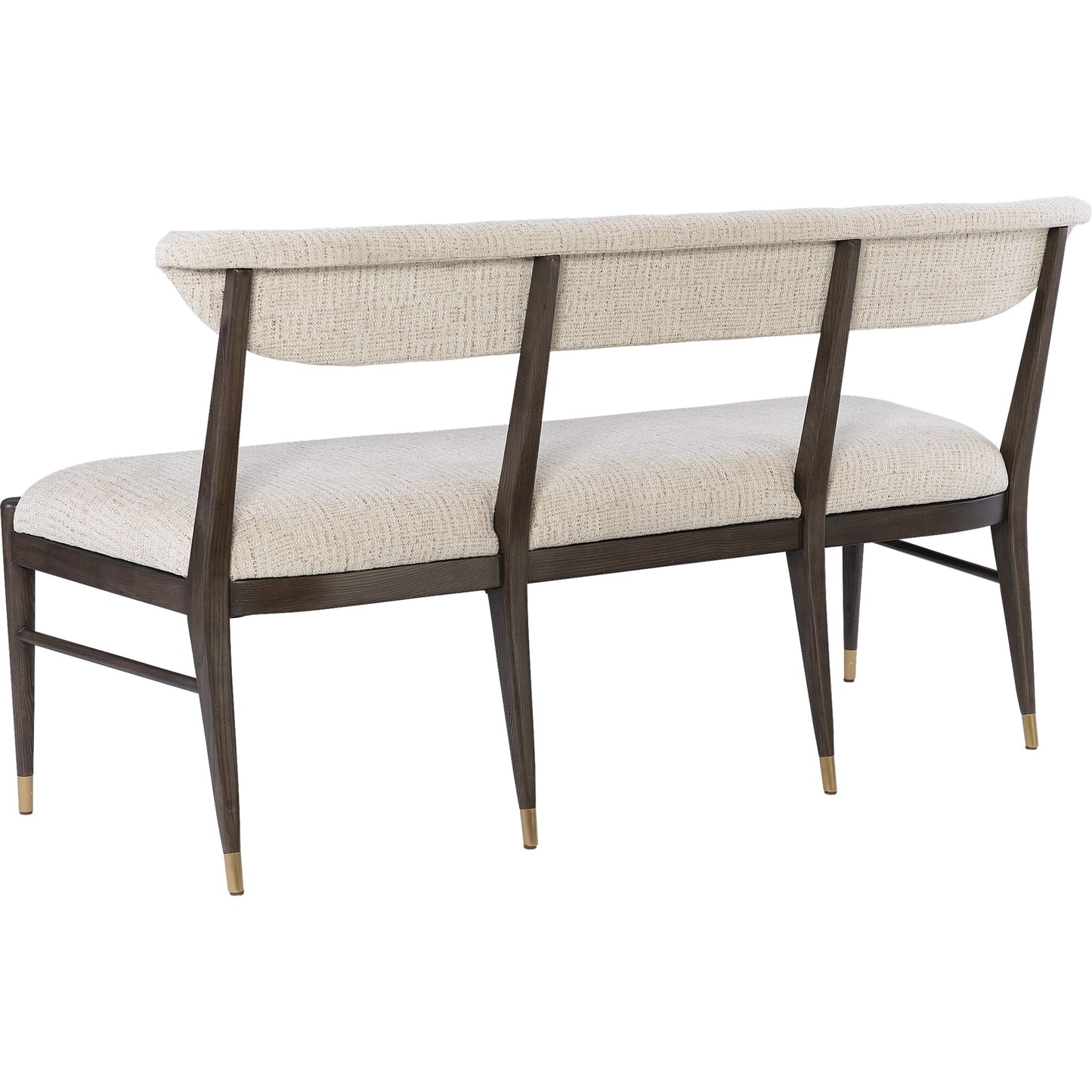 006 SI-2191646 | Additional Silo | Arlan Bench by Currey and Company in coffee brown, antique brass. Made from ash wood, brass in a modern style.