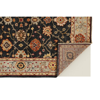 Carrington Traditional Oriental Rug - 6500F by Feizy in black, gold, gray. Made from wool in a unique style.