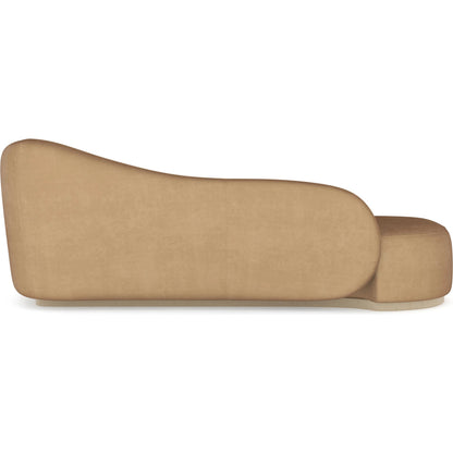 Kalahari Chaise by Caracole in camel and sparkling argent. Made from unique in a transitional style.