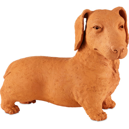 Rocky the Teckel by Currey and Company in natural. Made from terracotta in a cottage & farmhouse style.