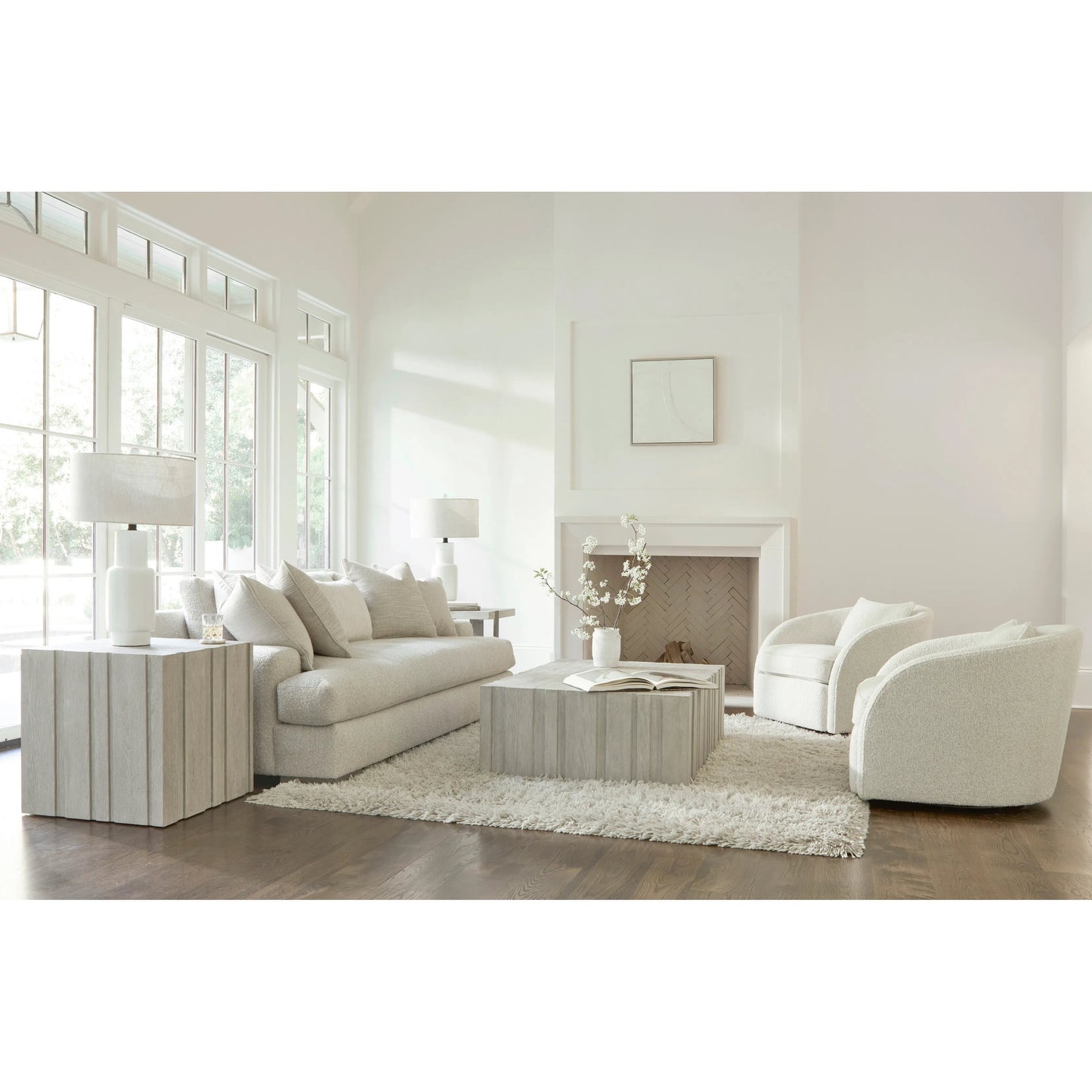 007 SI-2534117 | Lifestyle | Tempo Side Table by Bernhardt in beige. Made from wood in a unique style.