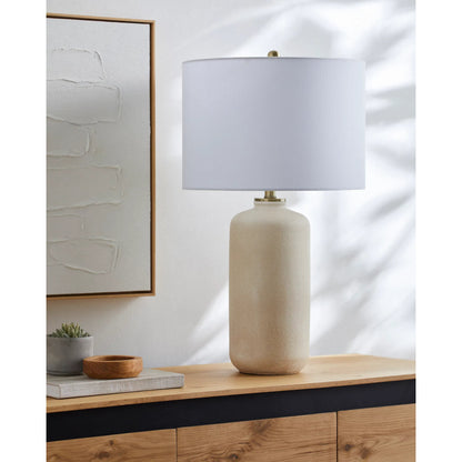 Eclat Table Lamp- 531729 by Livabliss. Made from ceramic, linen, polyester, iron in a modern style.