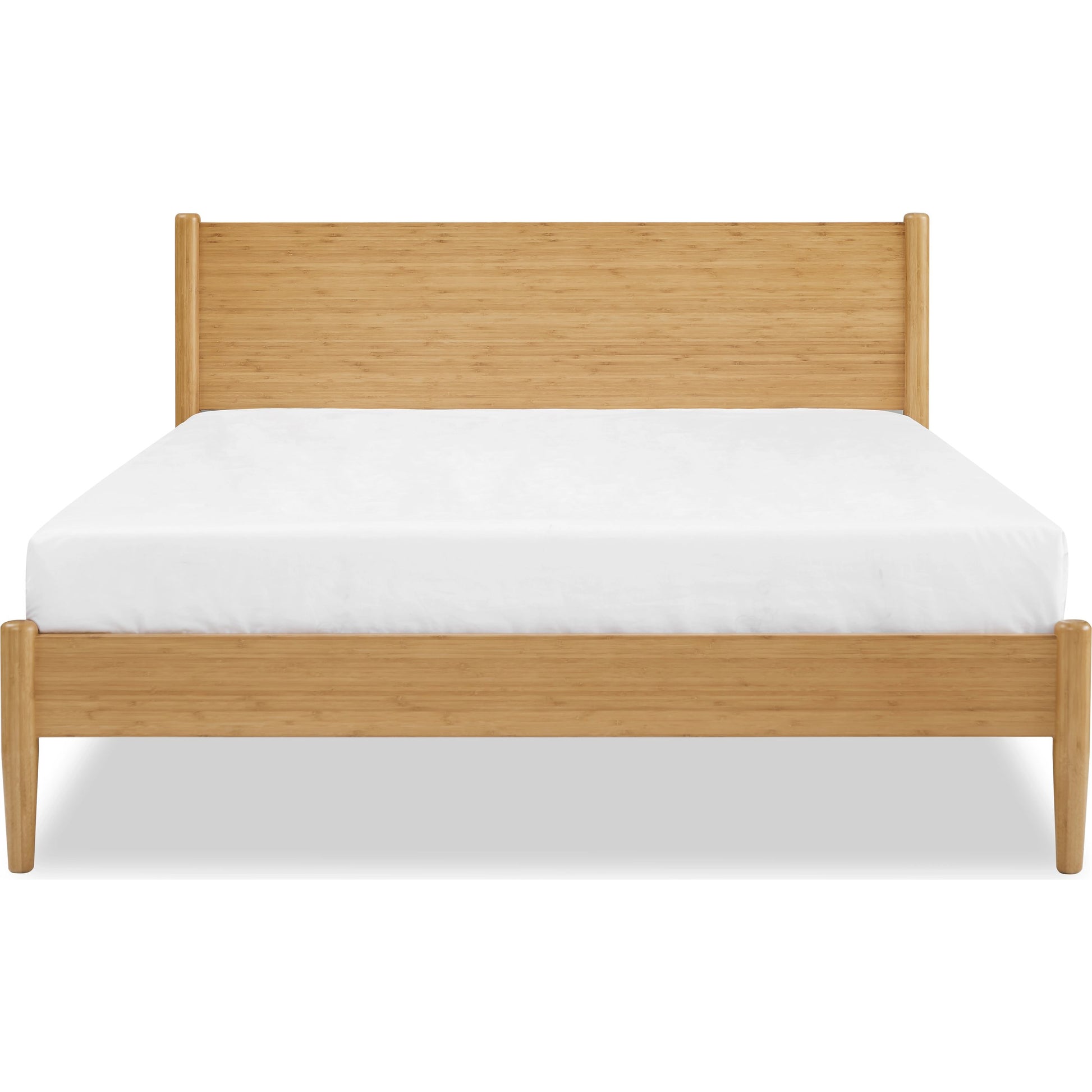 Ria Platform Bed by Greenington in caramelized. Made from solid moso bamboo in a modern style.