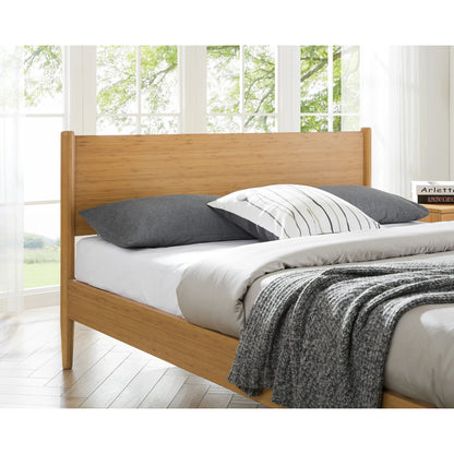 Ria Platform Bed by Greenington in caramelized. Made from solid moso bamboo in a modern style.