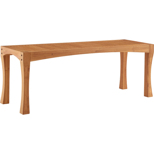 Newport Outdoor Bench by Greenington in tuscan. Made from 100% bamboo in a modern style.