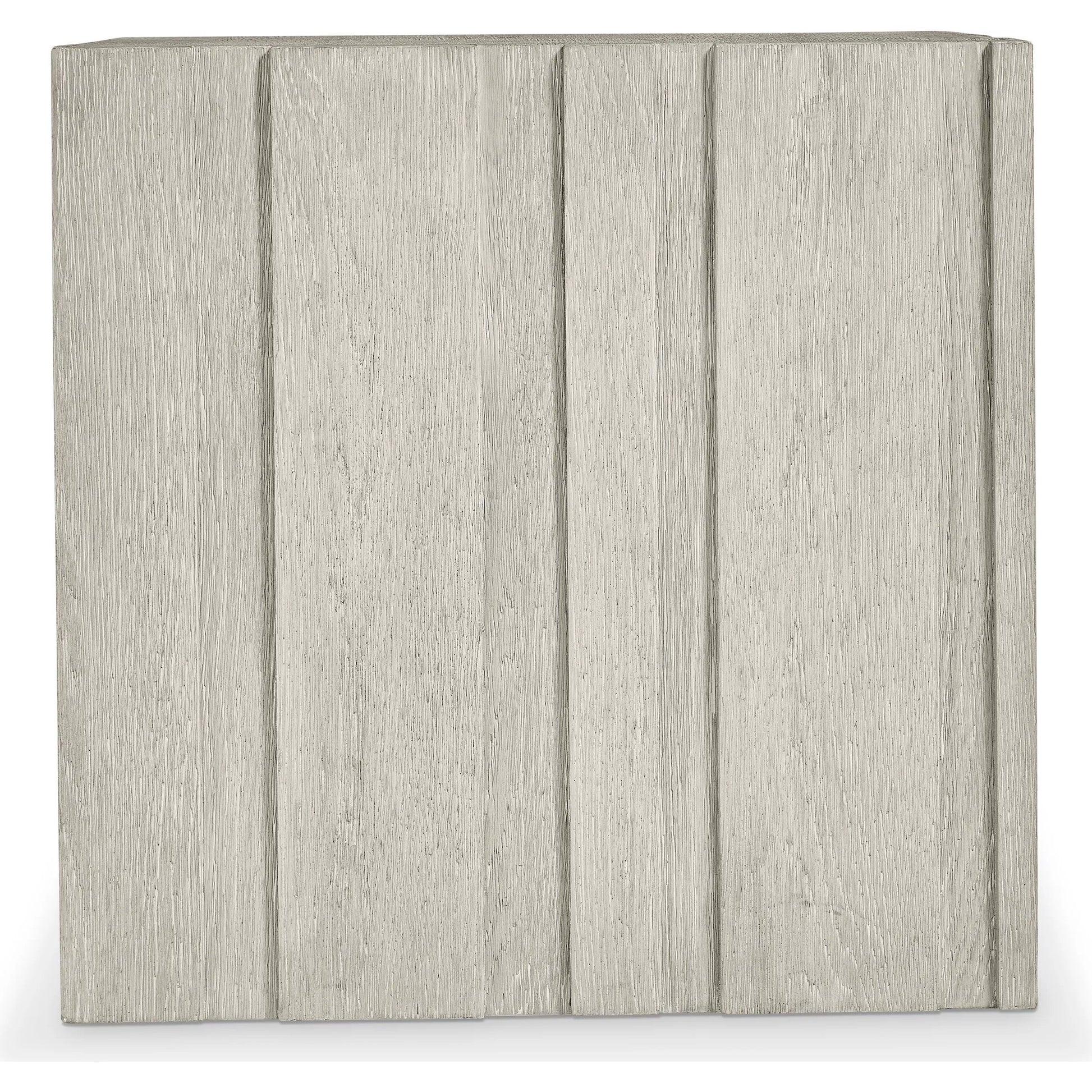 Tempo Side Table by Bernhardt in beige. Made from wood in a unique style.