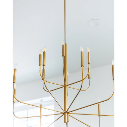 Brianna Large Two-Tier Chandelier by Visual Comfort & Co.. Made from steel in a modern style.