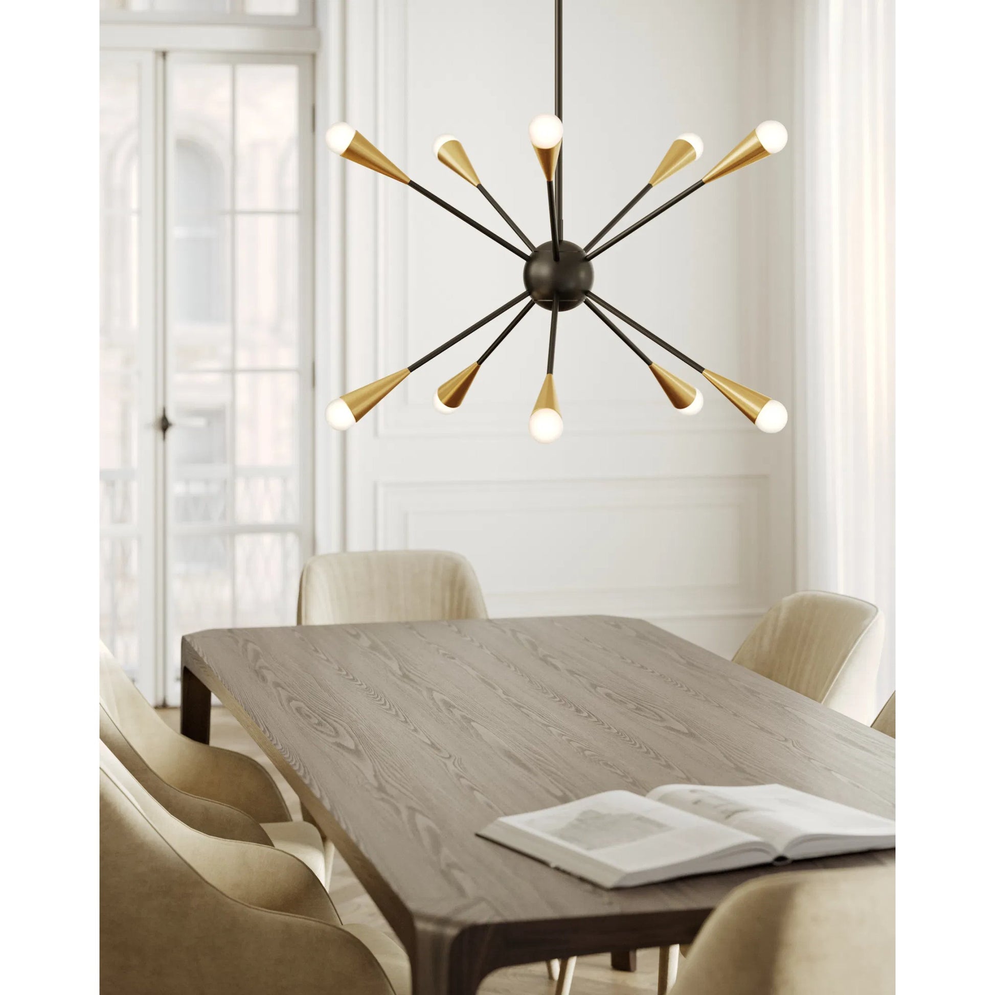Jax Medium Chandelier by Visual Comfort & Co.. Made from steel in a modern style.