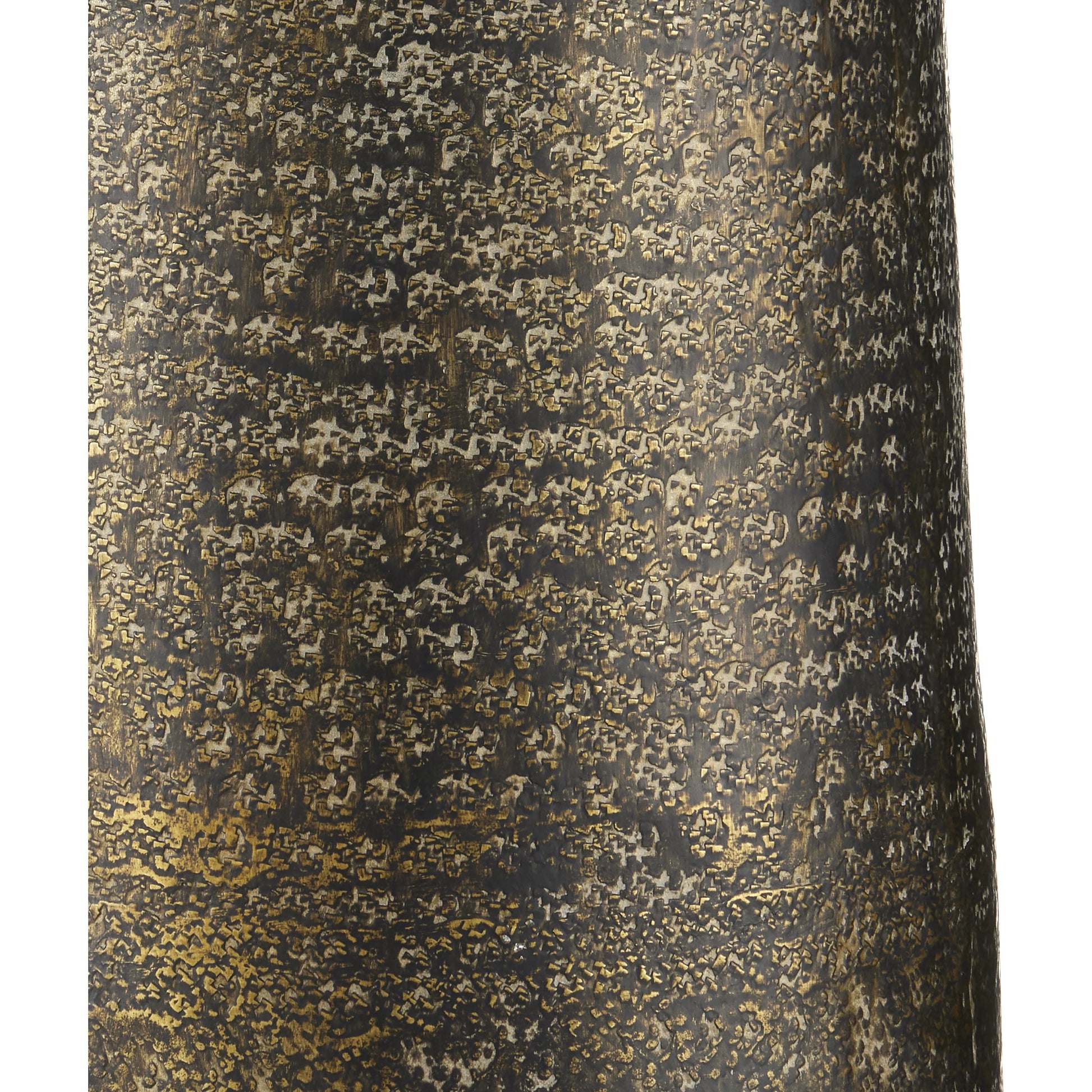 Brigadier Floor Lamp by Currey and Company in antique brass, black, whitewash. Made from aluminum in a modern style.