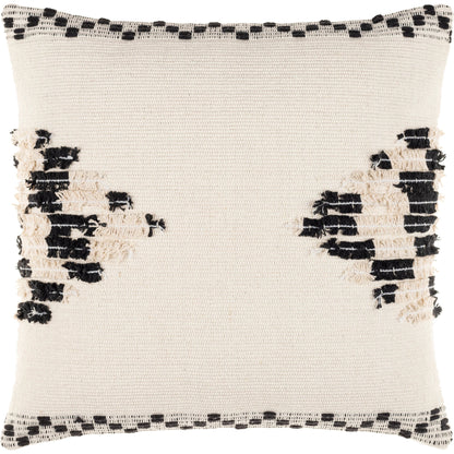 Edwina Pillow - 19449 by Surya in beige, black. Made from 100% cotton in a eclectic & global style.