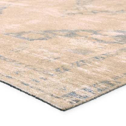 Edage EDA02 Rug by Jaipur Living in tan, slate. Made from 70% jute, 30% polyester in a unique style.
