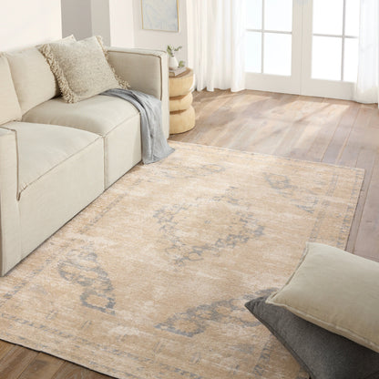 Edage Sibit EDA02 Rug by Vibe by Jaipur Living in tan, slate. Made from 70% jute, 30% polyester in a unique style.
