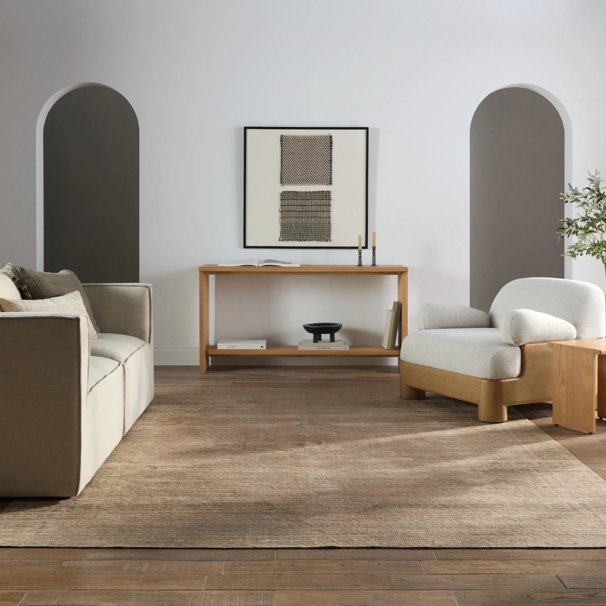 Edage EDA03 Rug by Jaipur Living in tan, green. Made from 70% jute, 30% polyester in a unique style.