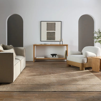 Edage Cadent EDA03 Rug by Vibe by Jaipur Living in tan, green. Made from 70% jute, 30% polyester in a unique style.