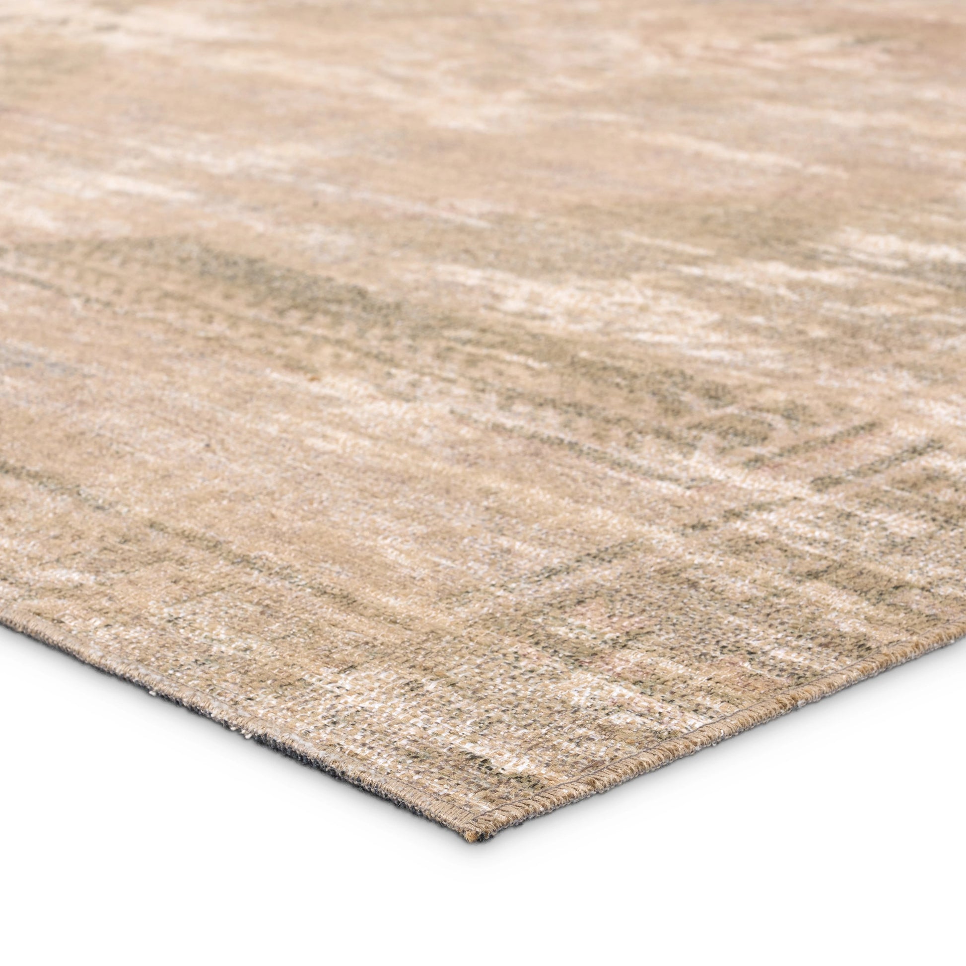 Edage Cadent EDA03 Rug by Vibe by Jaipur Living in tan, green. Made from 70% jute, 30% polyester in a unique style.