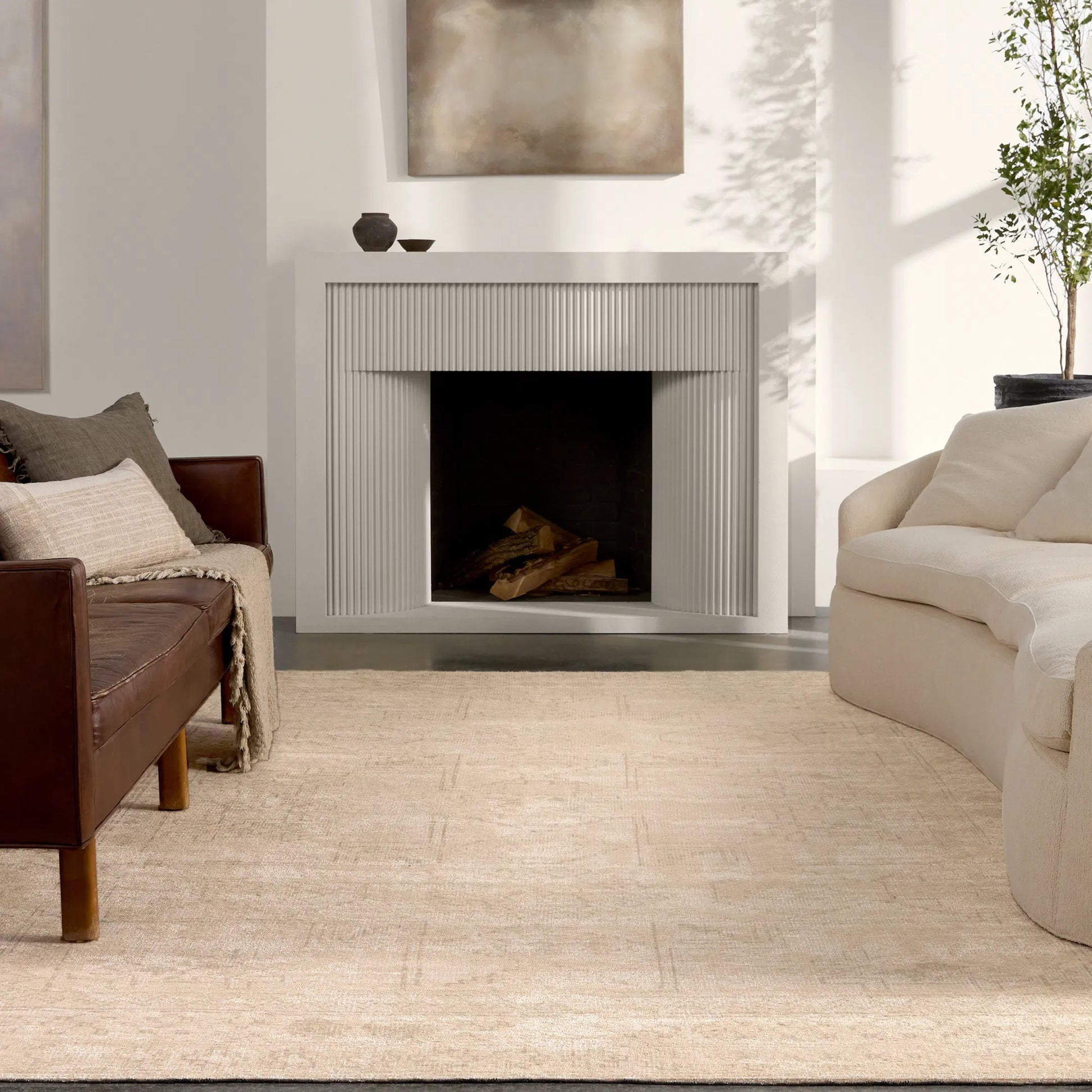 Edage Tegona EDA04 Rug by Vibe by Jaipur Living in tan, cream. Made from 70% jute, 30% polyester in a unique style.