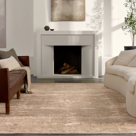 Edage EDA05 Rug by Jaipur Living in tan, sage. Made from 70% jute, 30% polyester in a unique style.