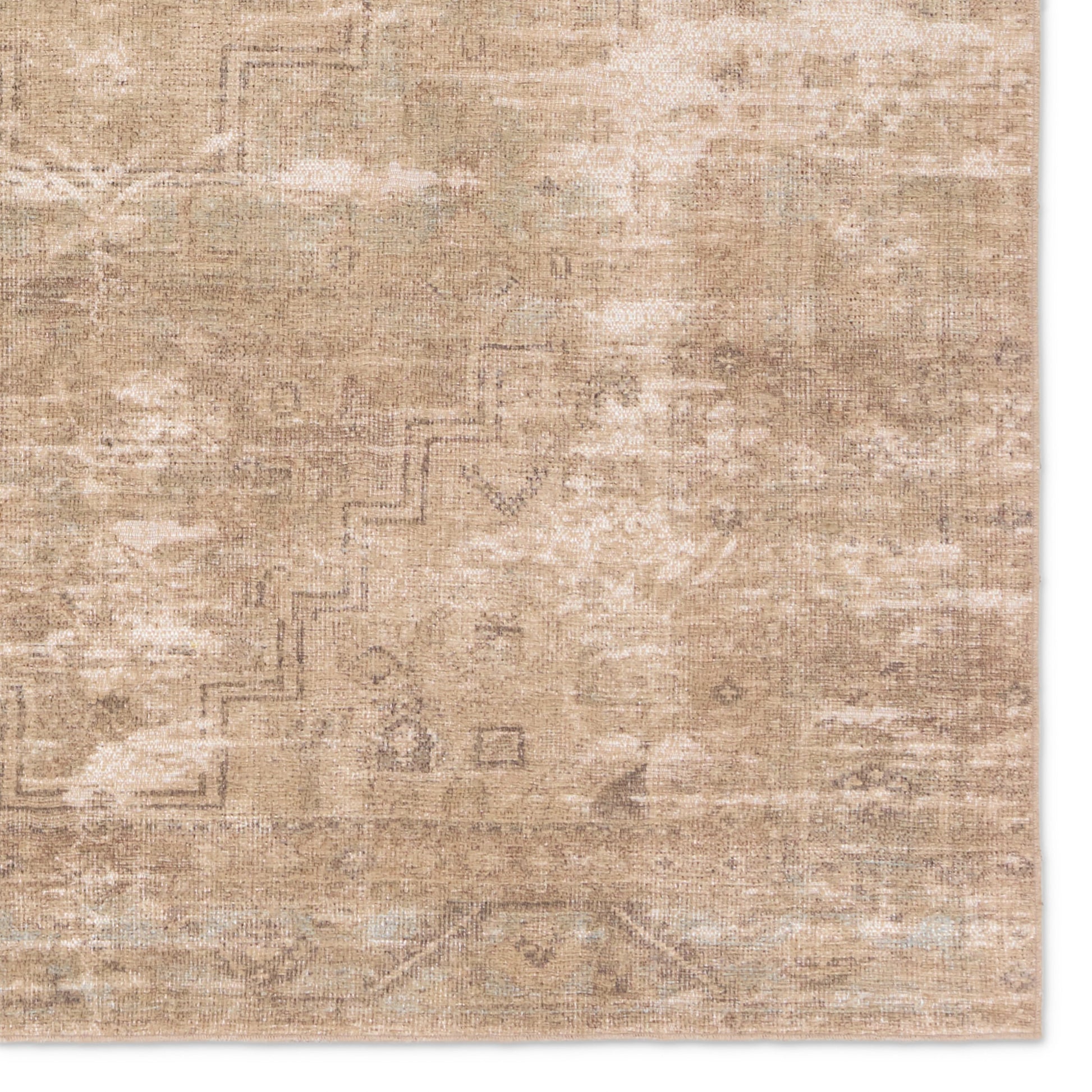 Edage Leshni EDA05 Rug by Vibe by Jaipur Living in tan, sage. Made from 70% jute, 30% polyester in a unique style.