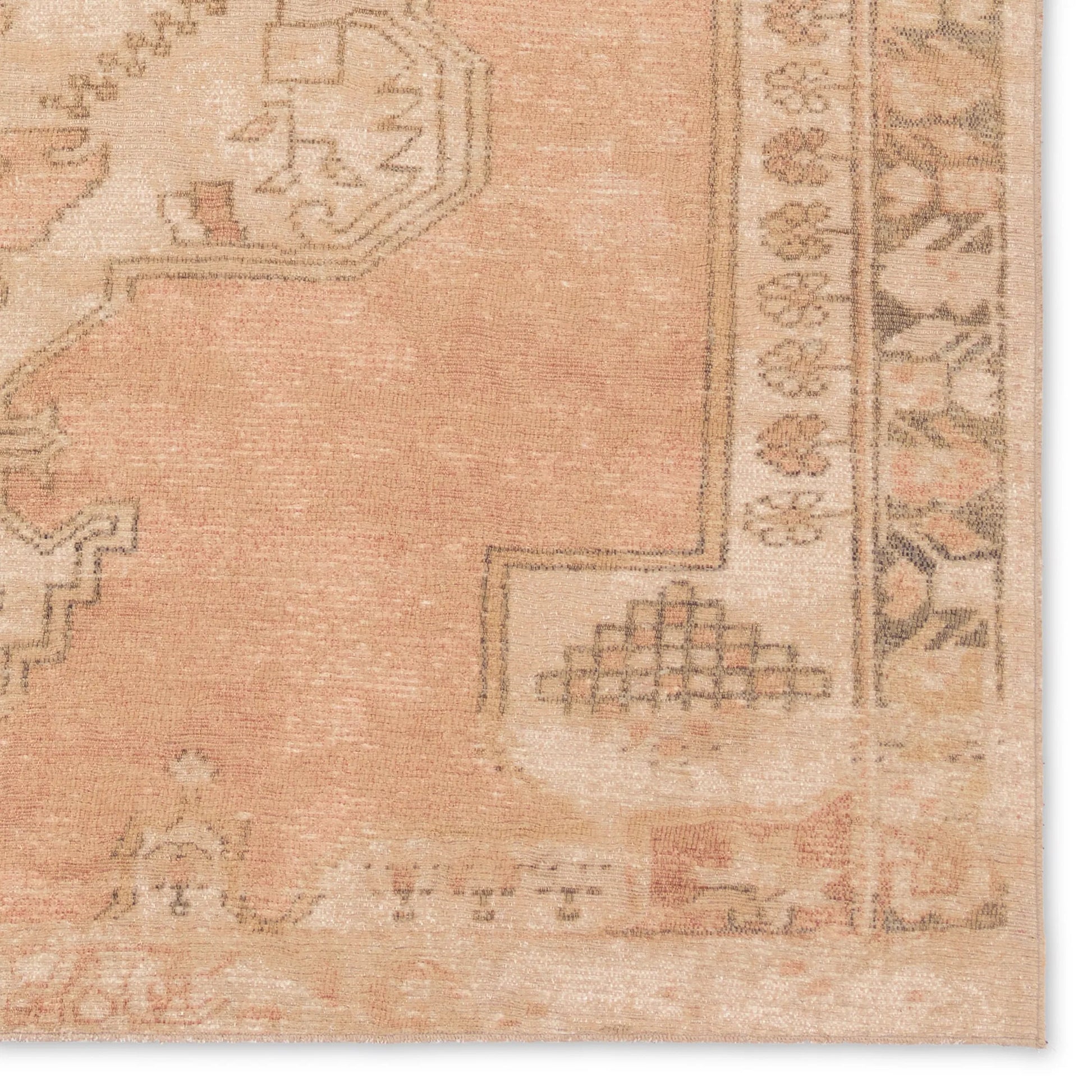 Edage EDA07 Rug by Jaipur Living in tan, sage, dark brown, cream. Made from 70% jute, 30% polyester in a unique style.