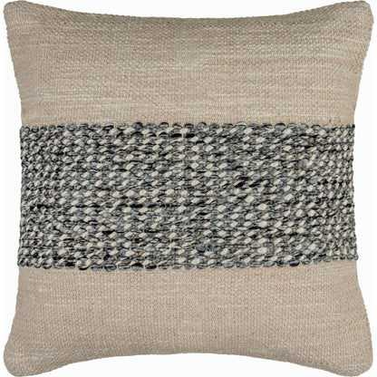 Edward Accent Pillow - 487392 by Surya in silver, metallic - silver, off-white, light silver, nickel, sage, ink. Made from polyester, cotton in a modern style.