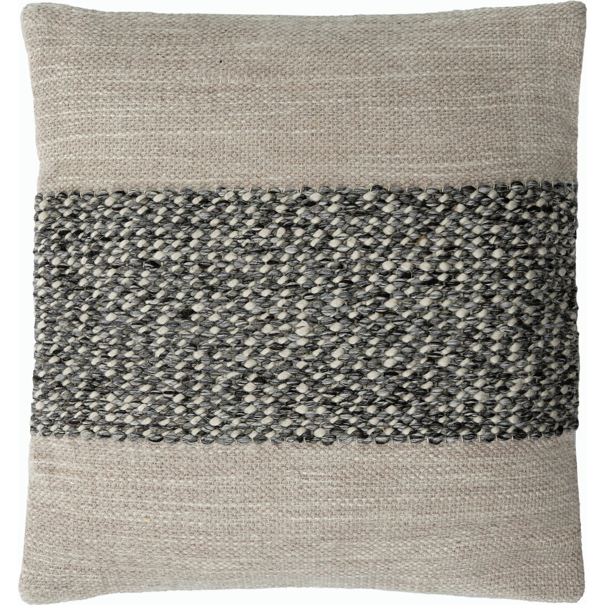 Edward Accent Pillow - 487392 by Surya in silver, metallic - silver, off-white, light silver, nickel, sage, ink. Made from polyester, cotton in a modern style.