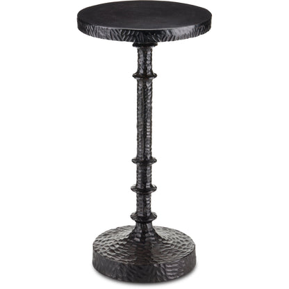 Gallo Accent Table by Currey and Company in bronze. Made from cast aluminum in a modern style.