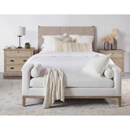 Eden 3-Drawer Nightstand by Essentials For Living in natural gray acacia. Made from solid acacia wood, acacia veneer, mdf, plywood, solid rubberwood, metal in a traditional style.