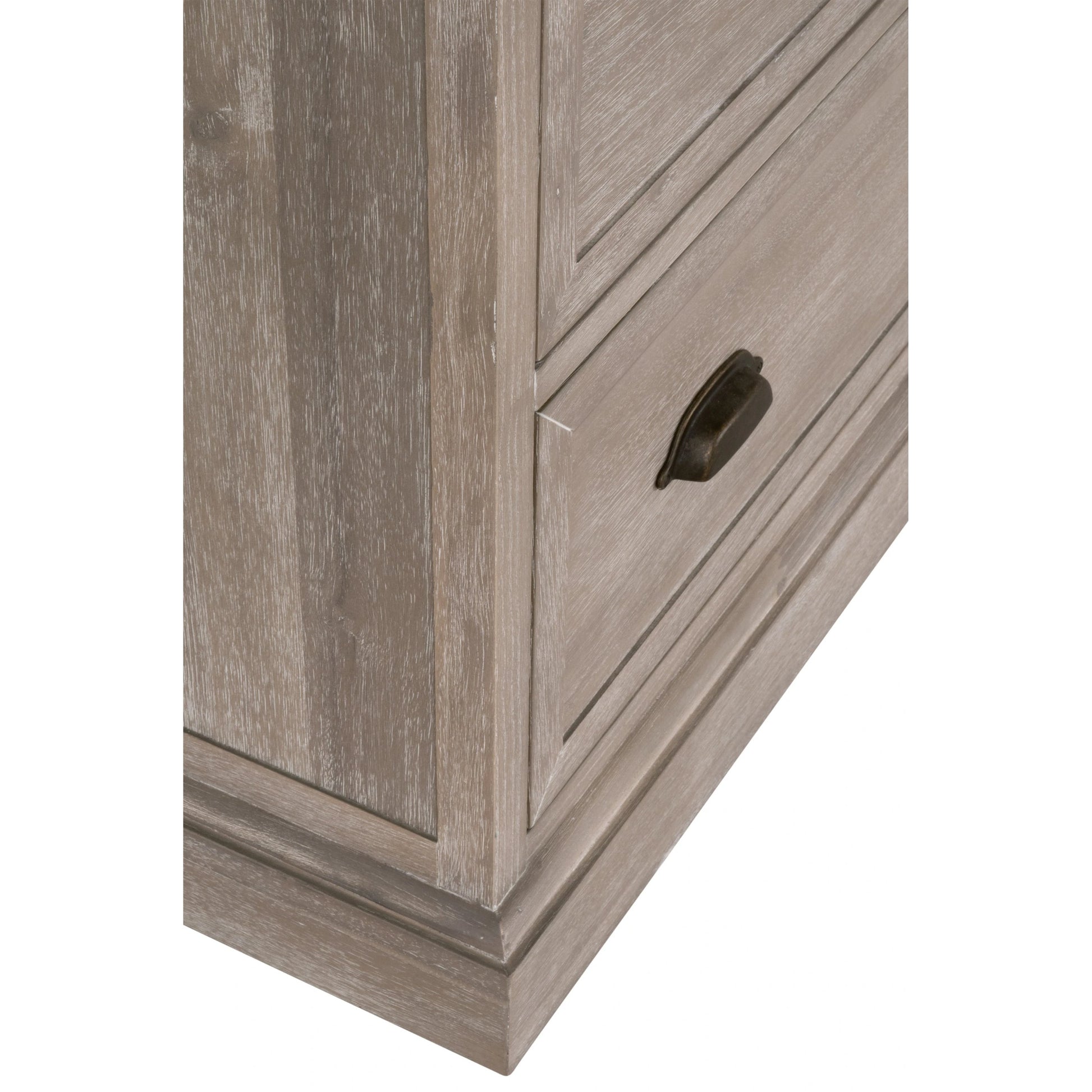 Eden High Chest by Essentials For Living in natural gray acacia. Made from solid acacia wood, acacia veneer, mdf, plywood, solid rubberwood, metal in a traditional style.