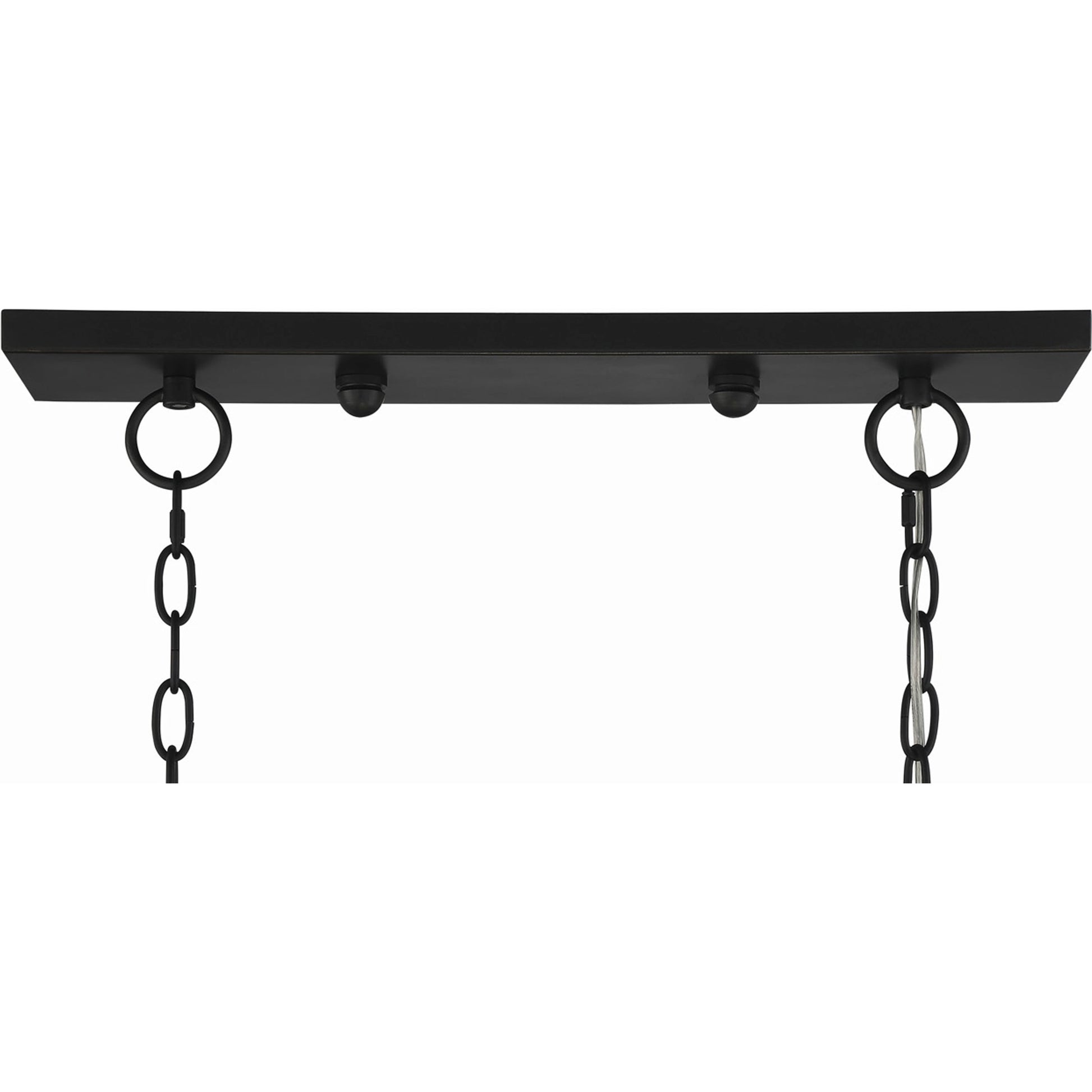 Bryant Linear Chandelier by Lumanity in oil rubbed bronze. Made from iron in a traditional style.