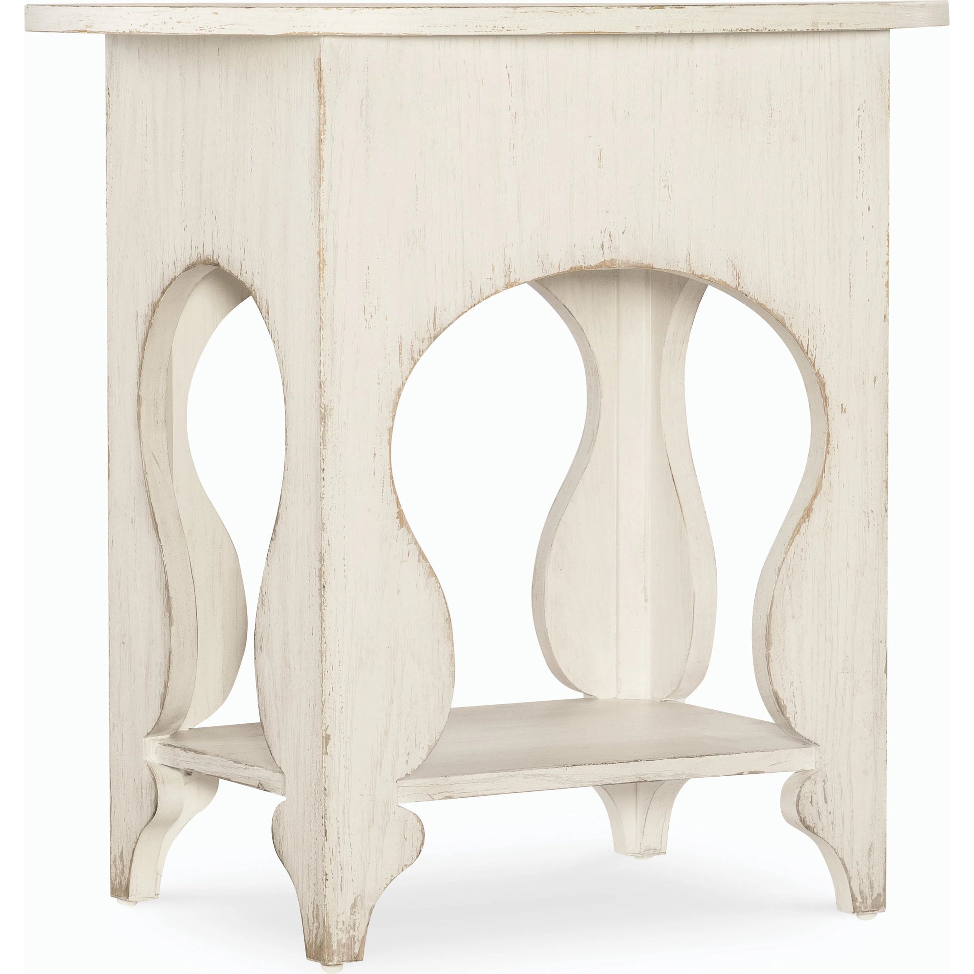 Americana One-Drawer Oval Nightstand by Hooker Furniture. Made from oak veneers in a modern style.