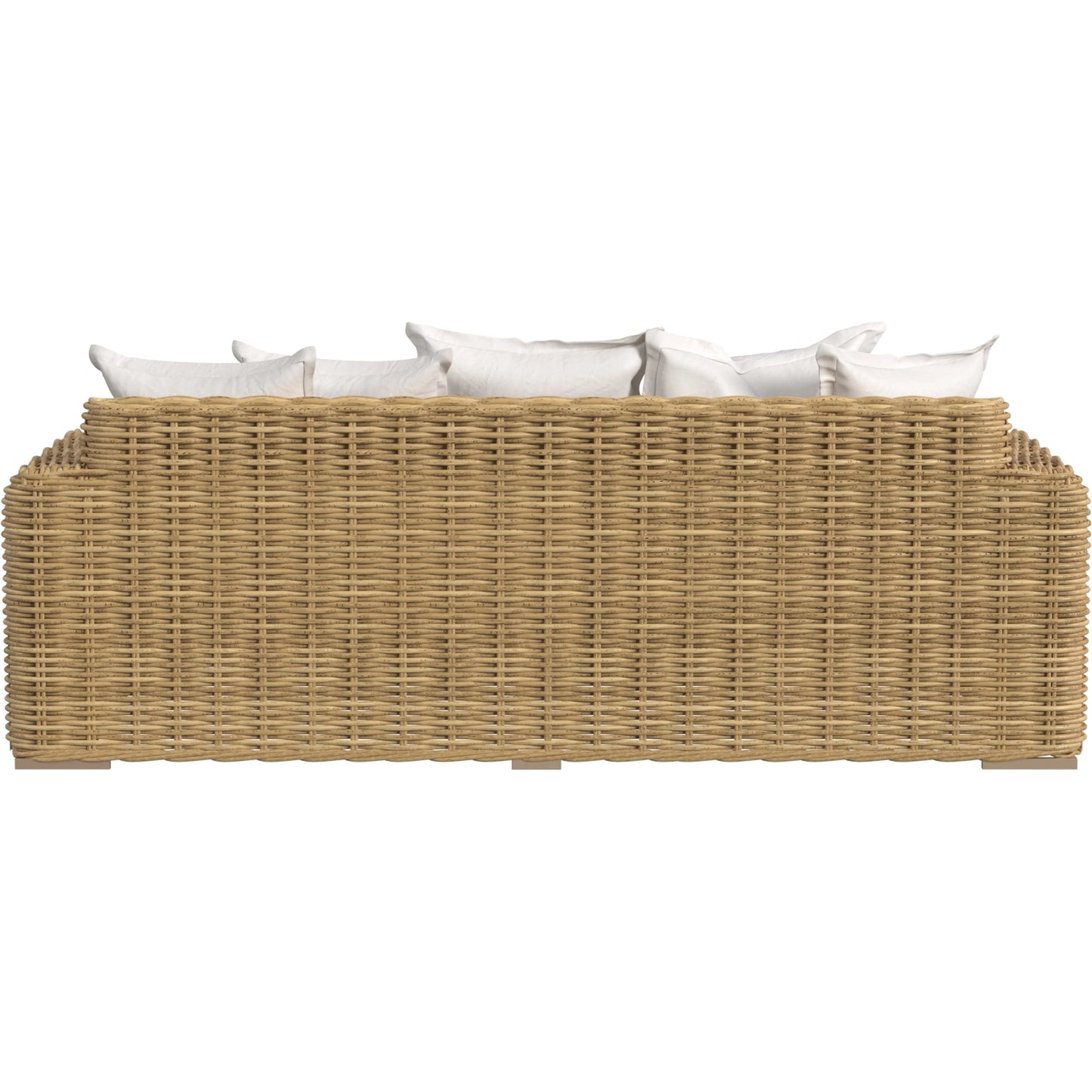004 SI-2318675 | Additional Silo | Playa Outdoor Loveseat by Sunset West in medium wood. Made from resin wicker in a rustic style.