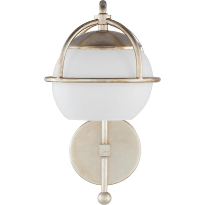 Edmund - 18887 by Surya in white frosted powder coated glass. Made from fixture: metal, glass in a traditional style.