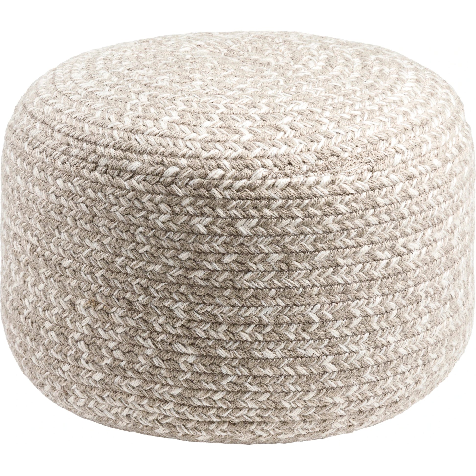 Entwined Indoor/Outdoor Throw by Livabliss. Made from top: 100% recycled pet yarn, bottom: 100% recycled pet yarn, fill: 96% polybeads, 4% polyester, polyfill in a cottage & farmhouse style.