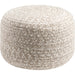 Entwined Indoor/Outdoor Throw by Livabliss. Made from top: 100% recycled pet yarn, bottom: 100% recycled pet yarn, fill: 96% polybeads, 4% polyester, polyfill in a cottage & farmhouse style.