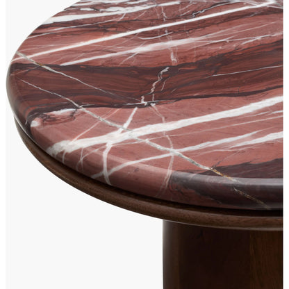 Edra End Table by Surya. Made from marble, mango wood in a modern style.