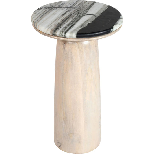 Edra End Table by Surya. Made from marble, mango wood in a modern style.