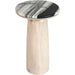 Edra End Table by Surya. Made from marble, mango wood in a modern style.