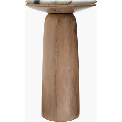 Edra End Table by Surya. Made from marble, mango wood in a modern style.