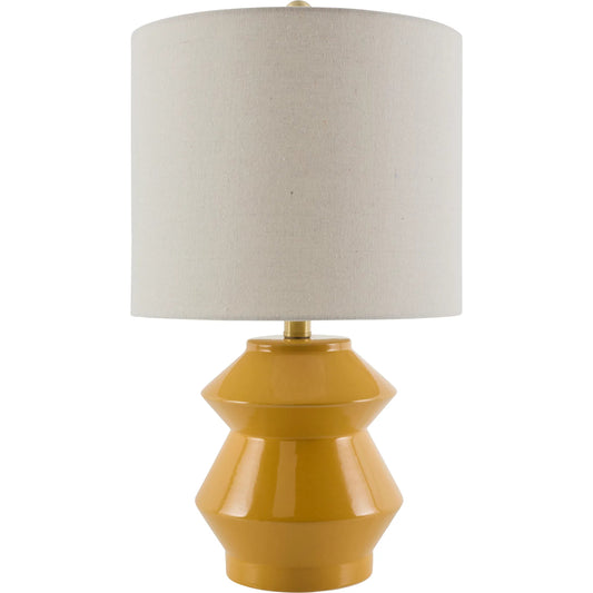 Edison Accent Table Lamp by Livabliss in glazed, plated. Made from ceramic, linen, polystyrene, iron in a unique style.