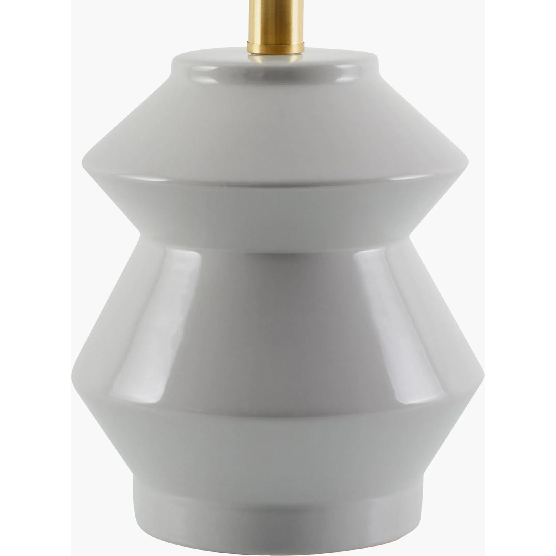 Edison Accent Table Lamp by Livabliss in glazed, plated. Made from ceramic, linen, polystyrene, iron in a modern style.
