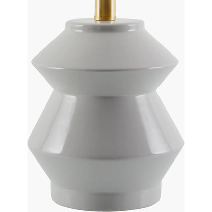 Edison Accent Table Lamp by Livabliss in glazed, plated. Made from ceramic, linen, polystyrene, iron in a modern style.