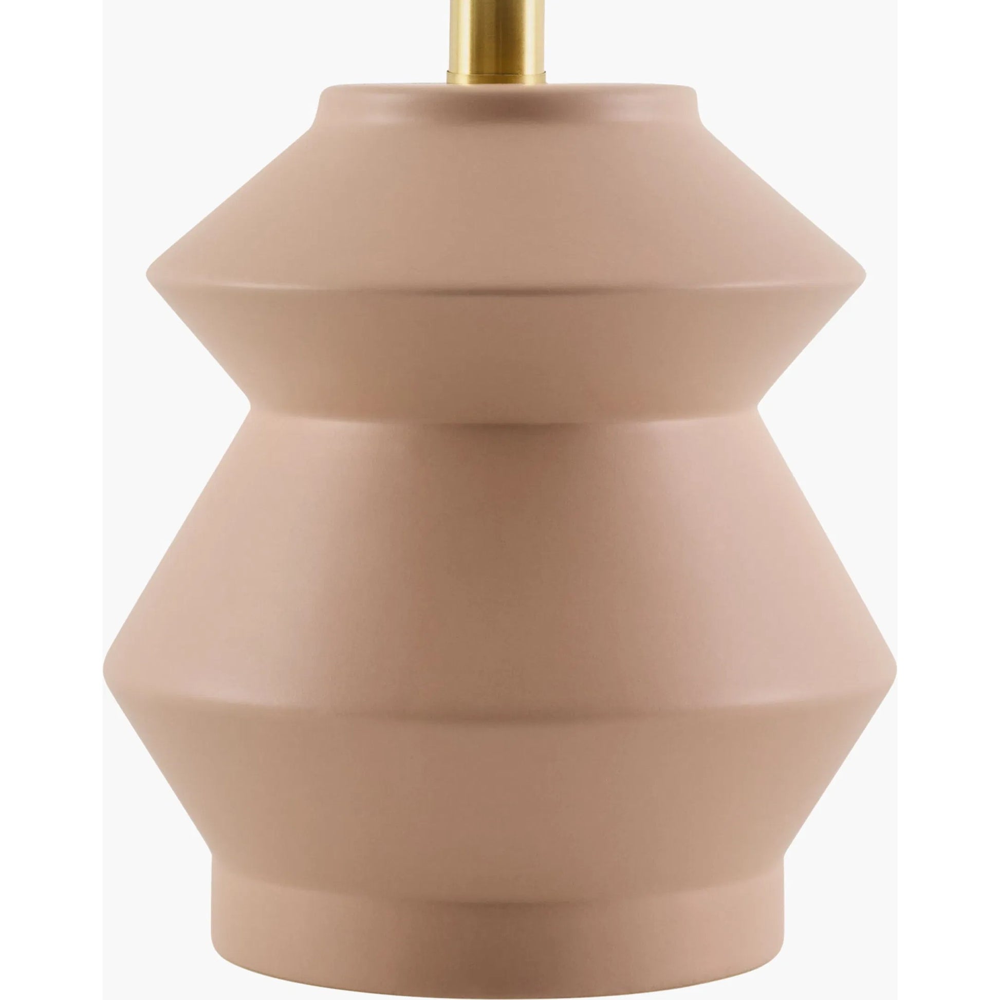 Edison Accent Table Lamp by Livabliss in glazed, plated. Made from ceramic, linen, polystyrene, iron in a modern style.