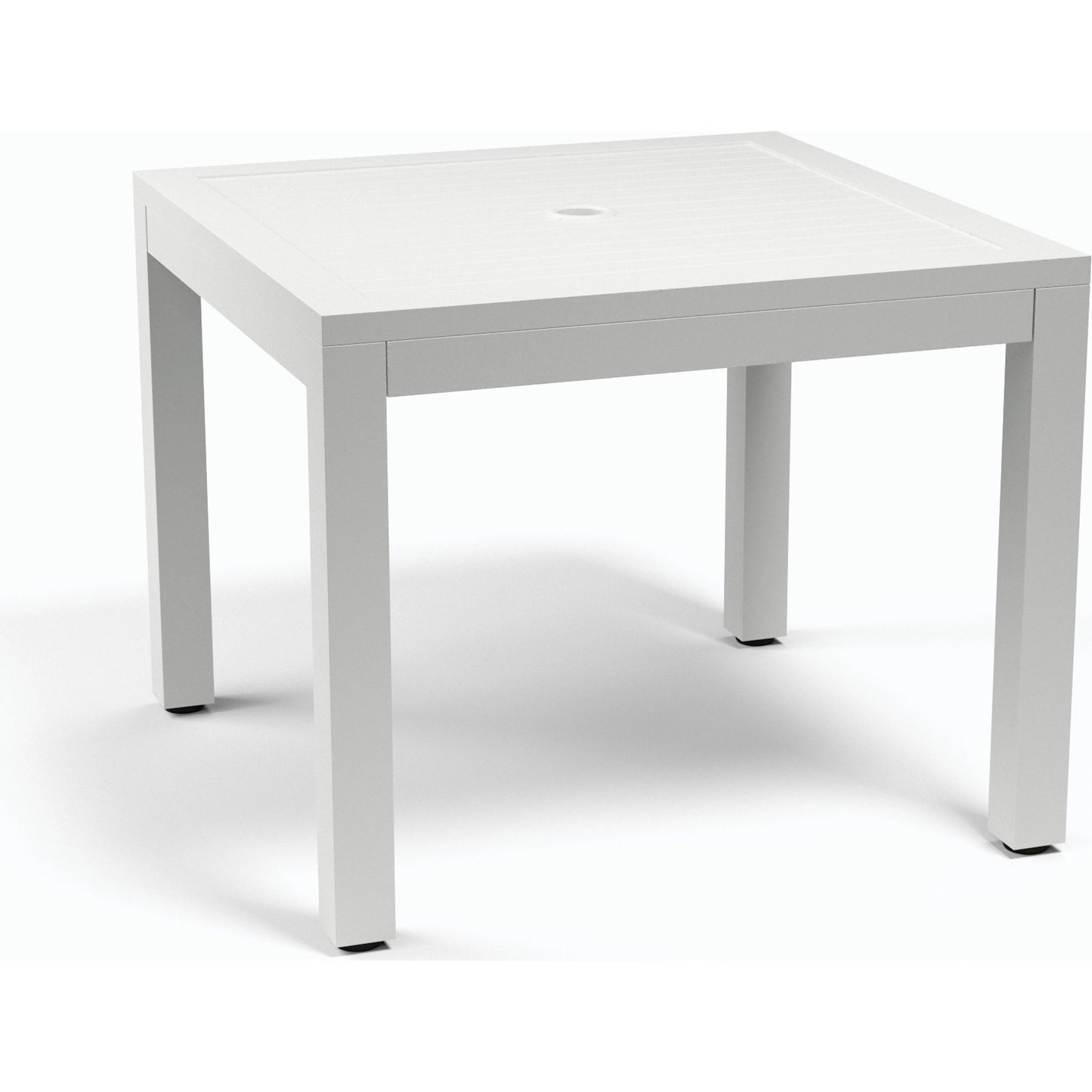 002 SI-2166668 | Additional Silo | Naples Outdoor Square 36" Dining Table by Sunset West in white. Made from aluminum in a modern style.