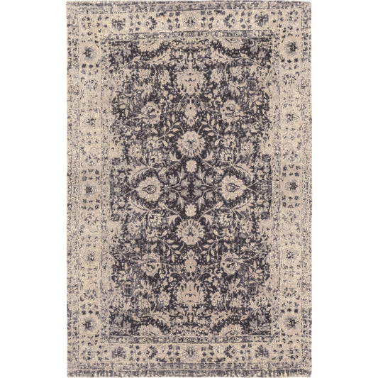 Edith Rug - 16809 by Surya in ivory, light gray, gray, charcoal. Made from 100% wool in a unique style.