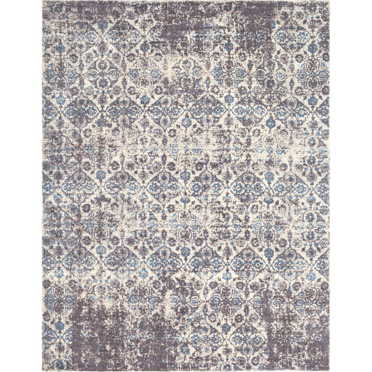 Edith Rug - 16811 by Surya in ivory, gray, ice blue, blue, dark blue. Made from 100% wool in a unique style.