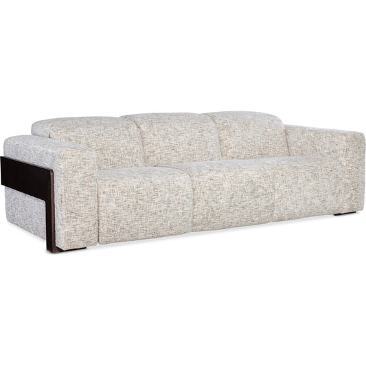 Atlas Power Sofa with Power Headrest by Hooker Furniture in odyssey frost and ebony. Made from fabric in a unique style.